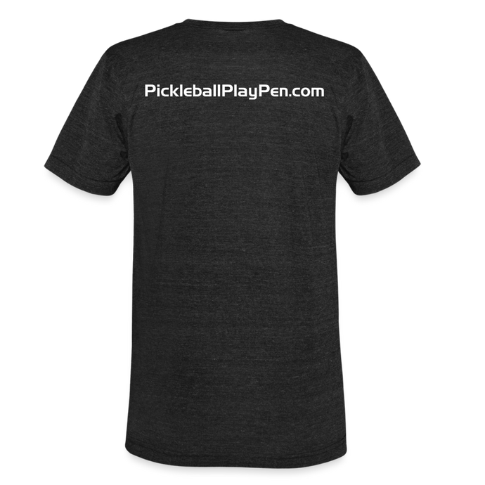 GRÜVN Unisex Tri-Blend T-Shirt - PickleballPlayPen.com On Back  (4 Colors - heather black