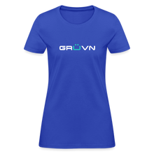 Load image into Gallery viewer, GRÜVN Women&#39;s T-Shirt - White &amp; Blue - royal blue
