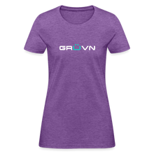 Load image into Gallery viewer, GRÜVN Women&#39;s T-Shirt - White &amp; Blue - purple heather
