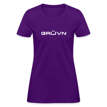 Load image into Gallery viewer, GRÜVN Women&#39;s T-Shirt - White Logo (11 Colors) - purple
