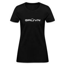 Load image into Gallery viewer, GRÜVN Women&#39;s T-Shirt - White Logo (11 Colors) - black
