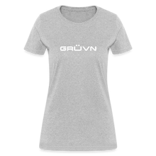 Load image into Gallery viewer, GRÜVN Women&#39;s T-Shirt - White Logo (11 Colors) - heather gray
