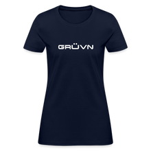 Load image into Gallery viewer, GRÜVN Women&#39;s T-Shirt - White Logo (11 Colors) - navy
