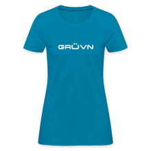 Load image into Gallery viewer, GRÜVN Women&#39;s T-Shirt - White Logo (11 Colors) - turquoise
