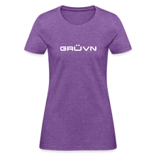 Load image into Gallery viewer, GRÜVN Women&#39;s T-Shirt - White Logo (11 Colors) - purple heather

