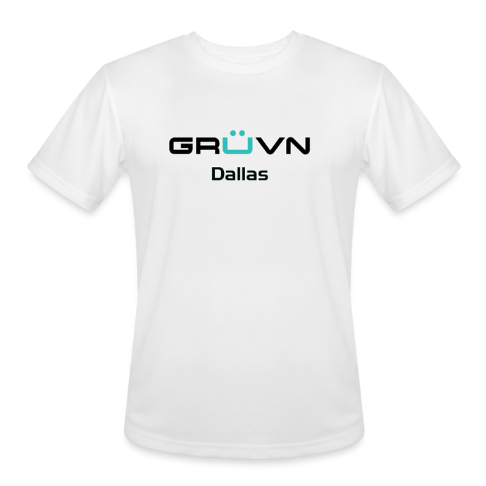 GRÜVN Dallas - Men’s Moisture Wicking Performance T-Shirt - white