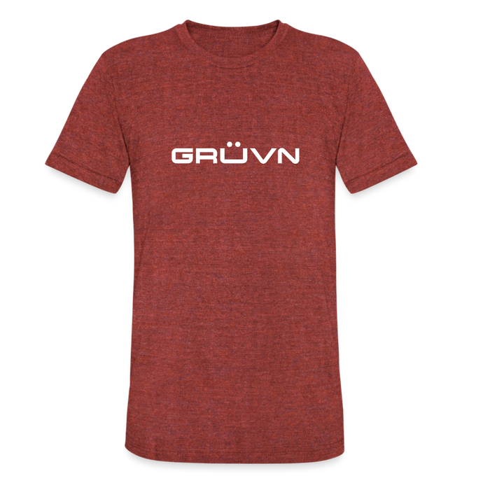 GRÜVN Unisex Tri-Blend T-Shirt - White (5 styles) - heather cranberry