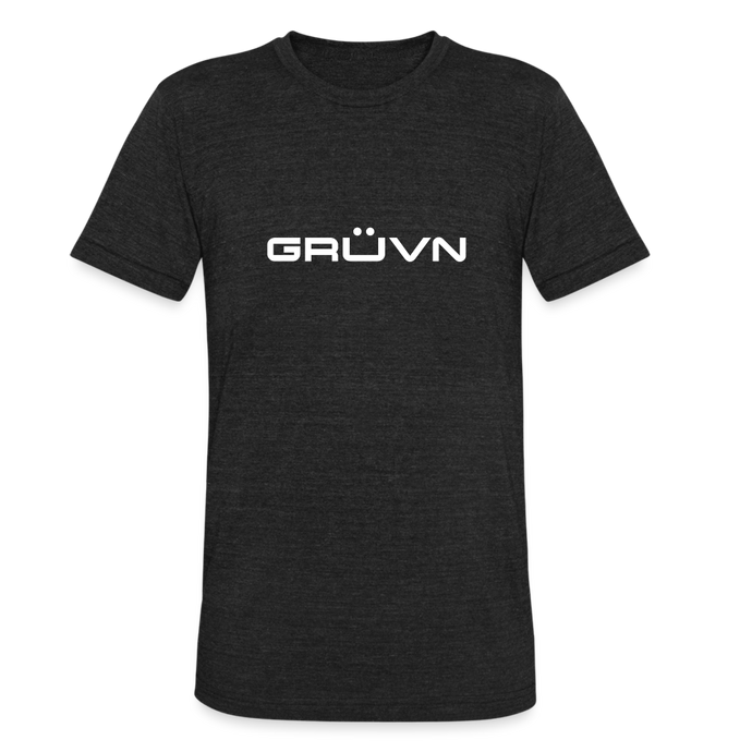 GRÜVN Unisex Tri-Blend T-Shirt - White with Triad (5 styles) - heather black