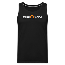 Load image into Gallery viewer, GRÜVN Men’s Premium Tank - White &amp; Orange (6 Colors) - black
