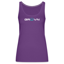 Load image into Gallery viewer, GRÜVN Women’s Premium Tank Top - White &amp; Blue (7 Colors) - purple
